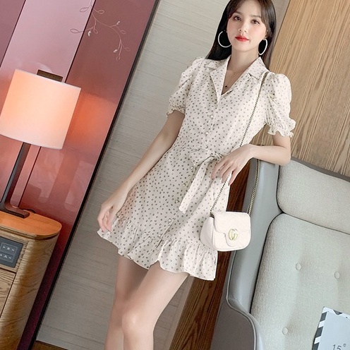 【Rozen】Korean Rachel Ribbon Mini Dress R101