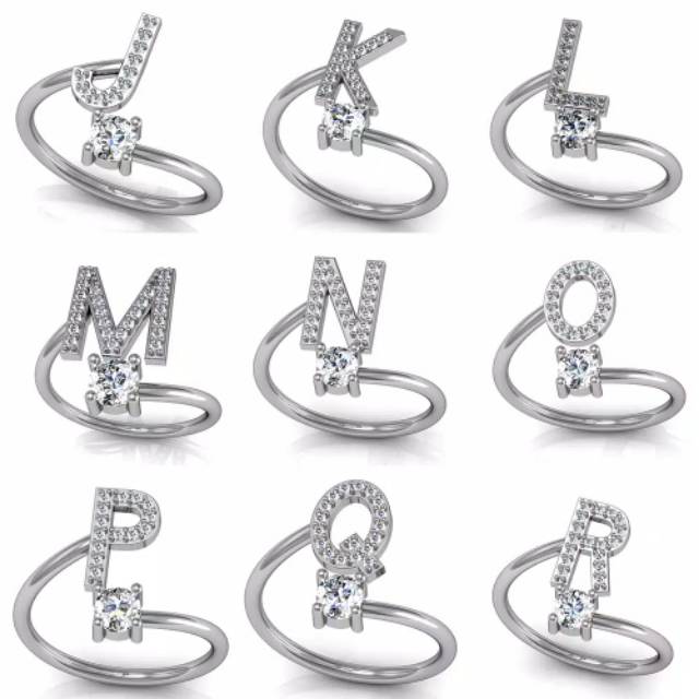 Fourfashion Cincin xuping / cincin alfabet / cincin huruf Xuping/ cincin inisial nama xuping