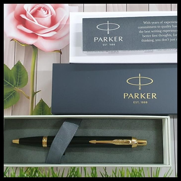 

PARKER IM BLACK GOLD TRIM BALLPOINT PEN KODE 370