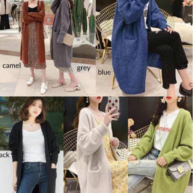 Long Cardigan Premium Thick Knit Import