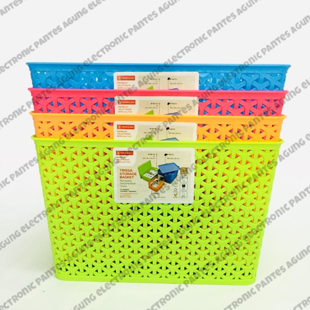 KERANJANG MASPION STORAGE TRISSA BASKET L + TUTUP