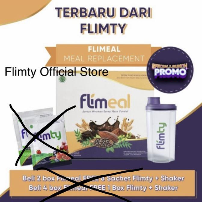 

Discount Paket 2 box Flimeal LGS KIRIM FREE 1 box Flimty isi 8 +1 shaker Flimt