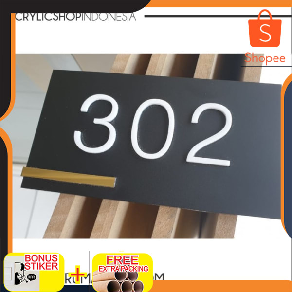 

Nomor Rumah Acrylic Custom - S Elegan