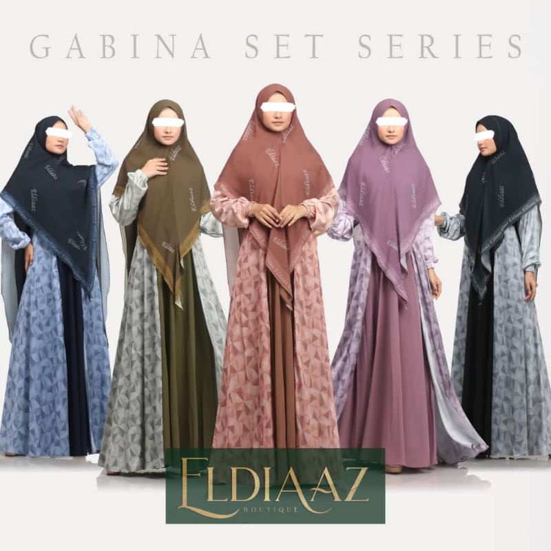 Gamis syari Gabina set series motif by eldiaaz
