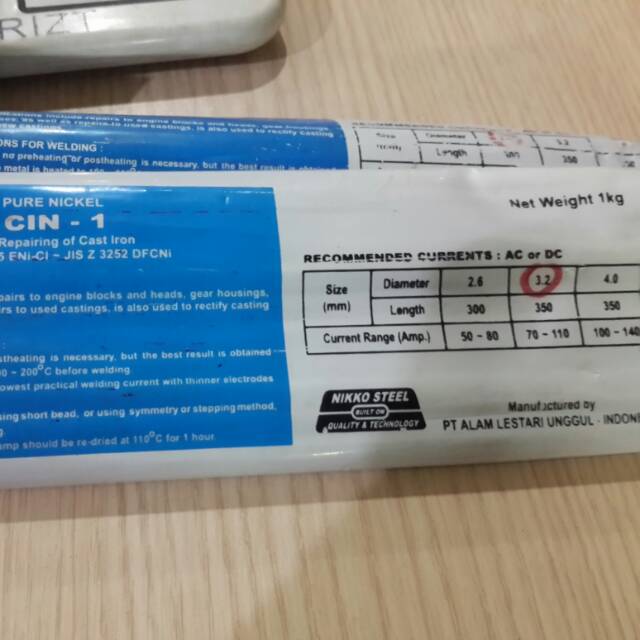 Kawat Las NIKKO STEEL CIN1 3.2mm