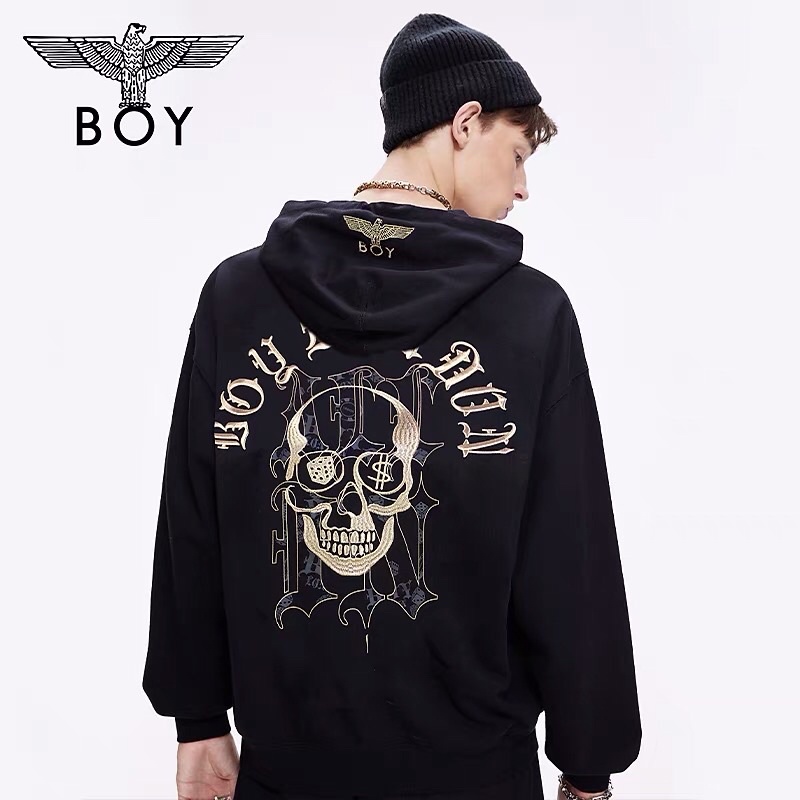 BOY77 SWEATER HOODIE BOY LONDON PRIA WANITA ASIA EROPA FULL BORDIR