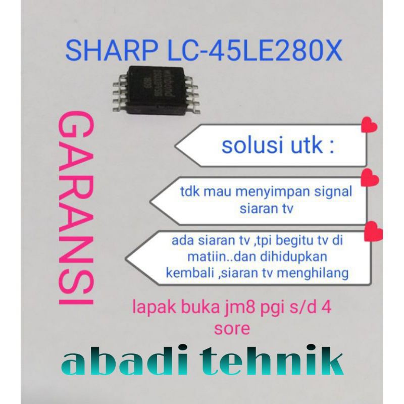 ic eprom memory tv LED SHARP lc-45le280x