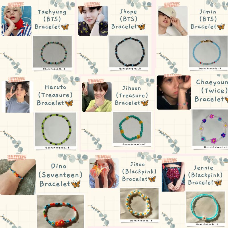 [PART 2] GELANG MANIK MANIK KPOP BEADS BRACELET DAISY