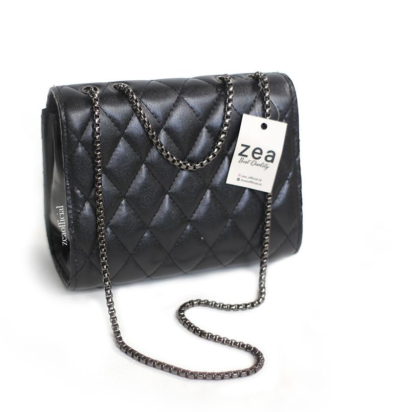 【10.10】 [Zea Official]- Tas Selempang Wanita Slingbag Quilted Sling Bag - Tas Rantai Ulir Selina Sli