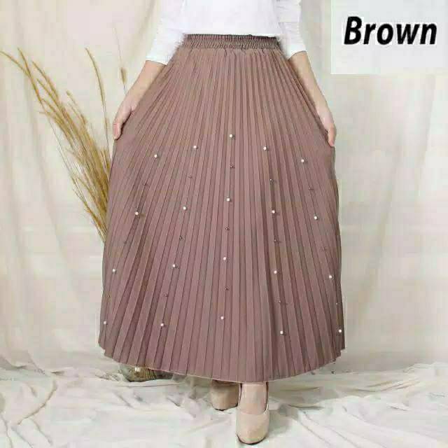 Rok Plisket / Rok Plisket Premium / Prisket Flare Skirt / Maxi Skirt 356