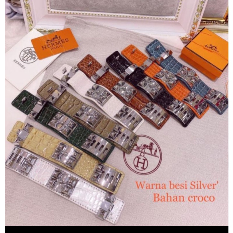 Gelang Kulit Cdc Gelang mendor kulit cdc croco Gelang tangan kulit branded import G119