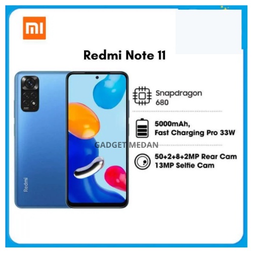HP Xiaomi Redmi Note 11 RAM 4GB+128GB Smartphone Garansi Resmi- Gadget Medan