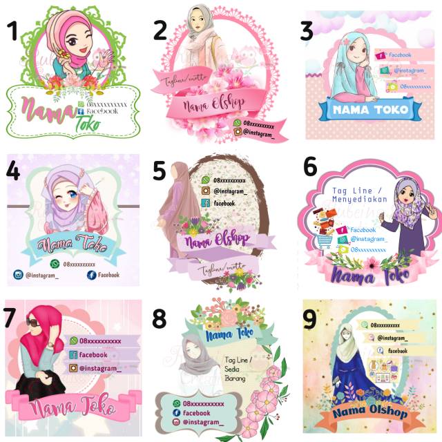 Jual Logo Olshop Premade Hijab Series Shopee Indonesia