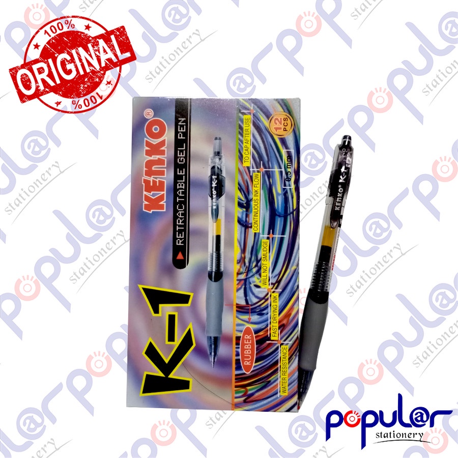 

Ballpoint / Pulpen / Pena Kenko Gel K1 Hitam