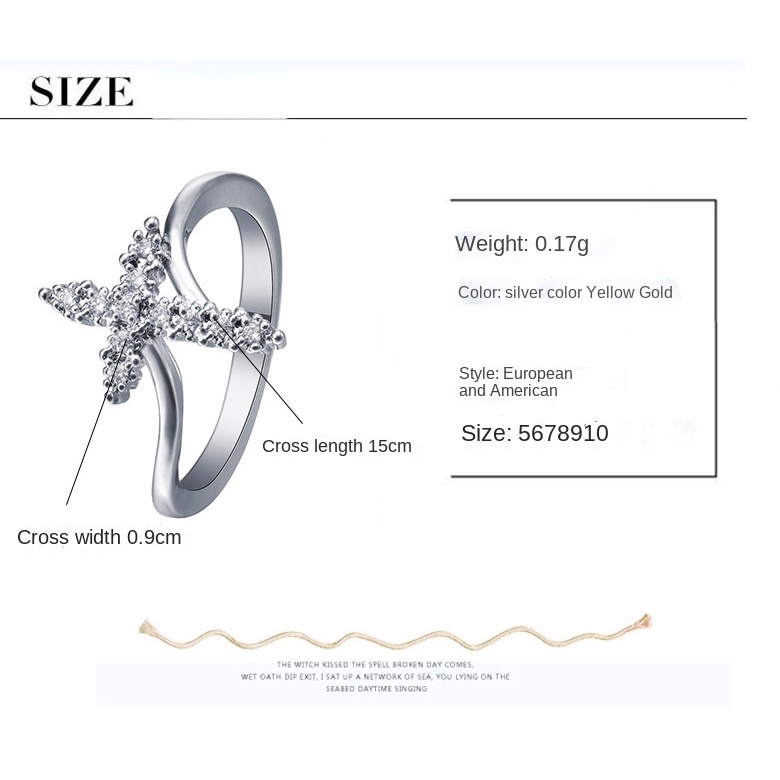 Cincin Desain Salib Yesus Kristen Bahan Stainless Steel Warna Silver Aksen Berlian