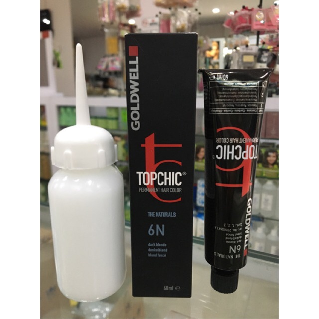 Goldwell Topchic Hair Color 60ml &amp; Oxydant 120ml Kode 6N