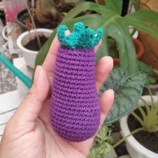 Boneka Mini Eggplant (Terong Ungu) Amigurumi