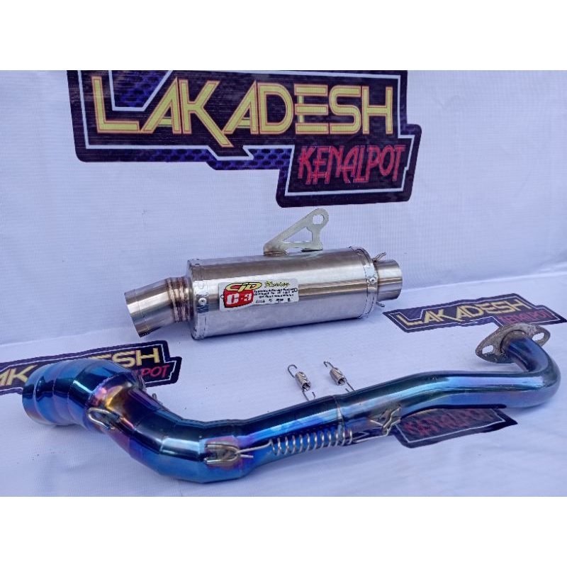 KNALPOT CLD C3 LEHER BLUEMOON (INLET 38/50) BEAT MIO VARIO AEROX SCOOPY NMAX PCX ADV LEXI GENIO DLL