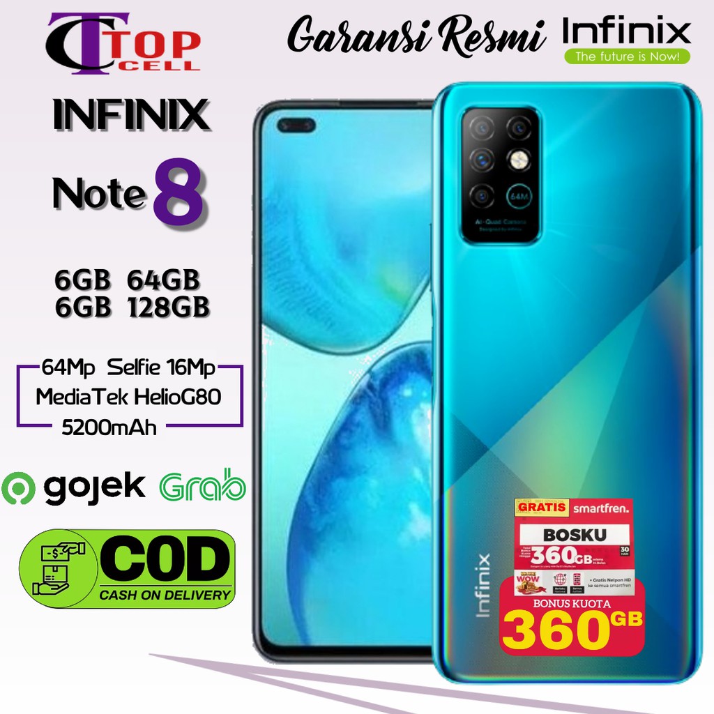 Infinix Note 8 Ram 6GB+64GB - 6GB+128GB Garansi Resmi Infinix