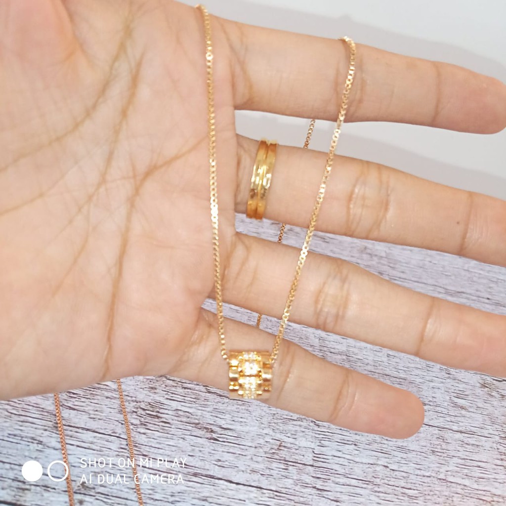 Kalung Xuping  Wanita Kalung Melintir dan Liontin Mata aksesories Wanita Kekinian Tokopelanginicer