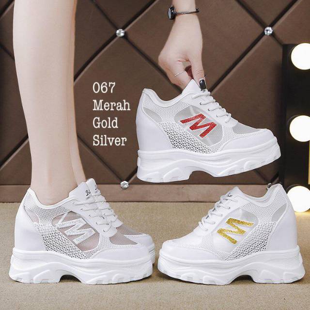 Sepatu Wedges wanita impor Korea#A067