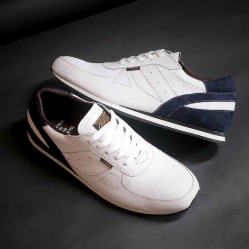 CEVANY JELLAL - Sepatu Sneakers Kulit Pria Asli Leather Sneakers Men Casual Santai Hangout