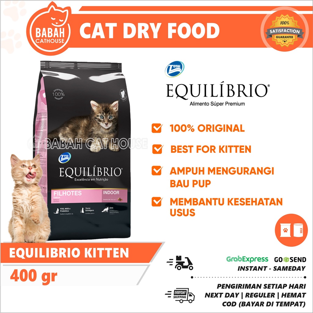 Jual EQUILIBRIO KITTEN 400gr Makanan Anak Kucing Indoor Cat Dry Food