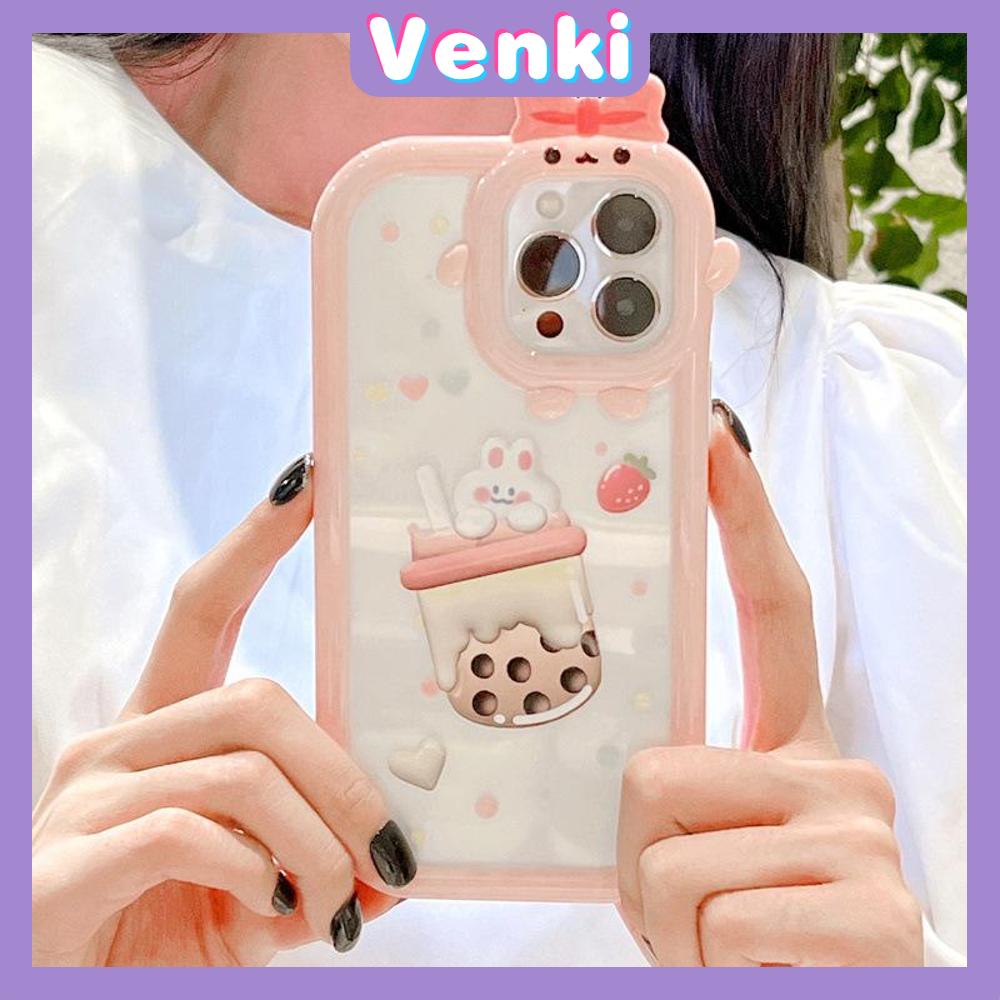 iPhone Case Silicone Soft Case Clear Case Airbag Shockproof Protection Camera Varnish Feel Bunny Cartoon Cute Compatible For iPhone 11 Pro Max 13 Pro Max 12 Pro Max 7Plus xr XS Max