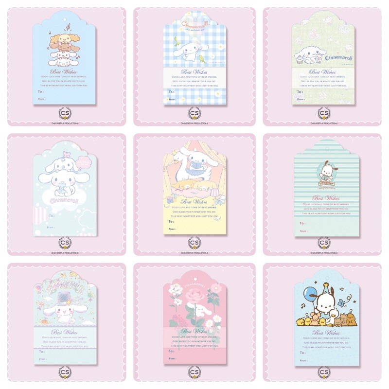 hangtag sanrio/birthday card/card/best wishes card