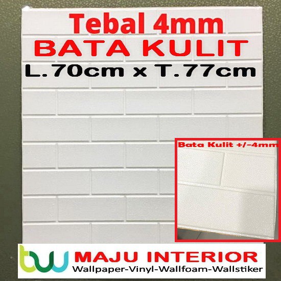 Wallpaper 3D Bata 70x77 cm Walpaper Dinding 3D Brick Foam Motif Anak Doraemon Hello Kitty Stiker-Bata Kulit 4mm