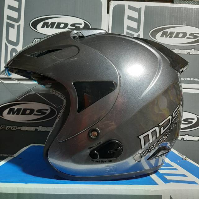 HELM MDS PROTECTOR SOLID GUNMETAL / MDS PROTECTOR ABU ABU