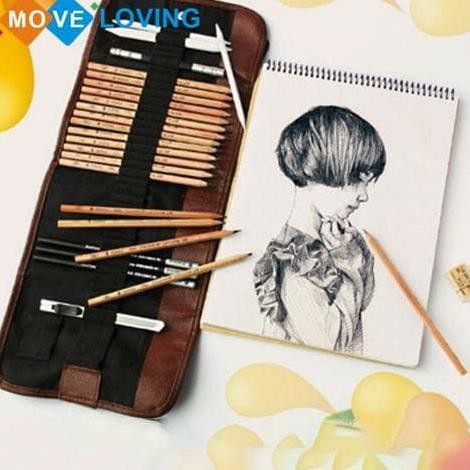 

Best Seller! Set Pensil Sketch Sketsa 29Pcs Dengan Pouch Termurah