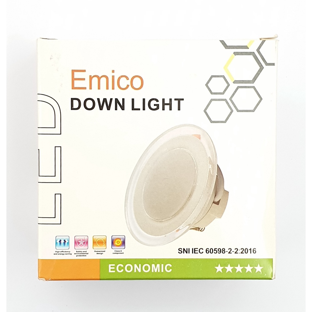 EMC 6W 3 Warna Cahaya Lampu Led Down Light IB Tanam 3 Warna Cahaya (Warm/Neutral/White)