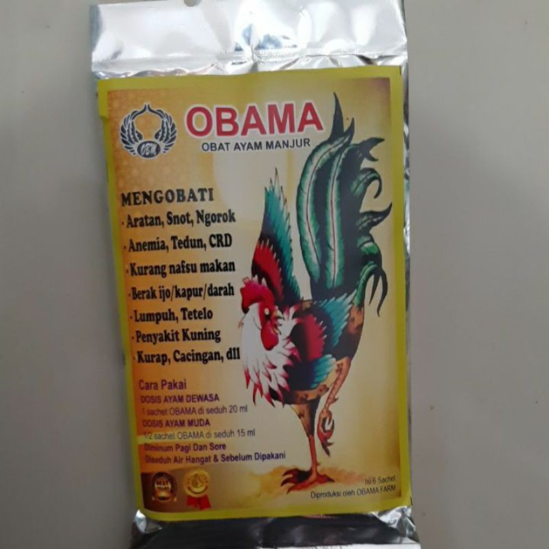 OBAMA OBAT AYAM MANJUR CRD NGOROK SNOT TETELO MATA BENGKAK TURUN URAT BERAK HIJAU KAPUR KUNING