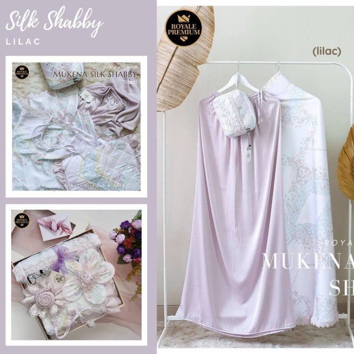 Mukena Silk Shabby Royale Premium - lilac