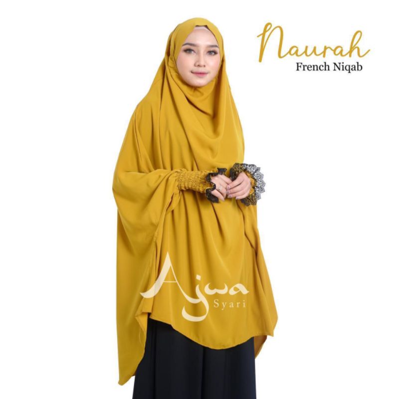 Set Hijab Terbaru Natural French Niqab Khimar Plus Rok