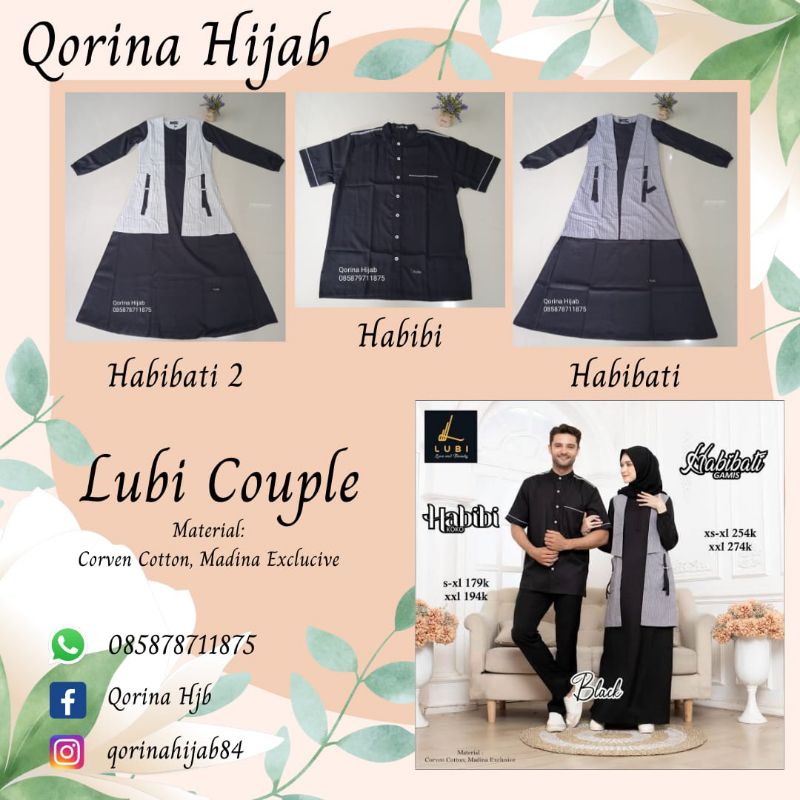 Couple Lubi terbaru / Lubi Habibi habibati / gamis Lubi terbaru