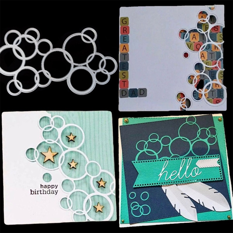 Cetakan Stensil Cutting Dies Motif Gelembung Untuk Scrapbook / Craft Diy