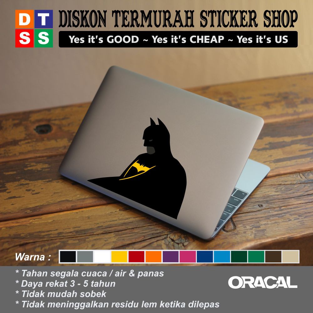 Sticker Aksesoris Laptop Apple Macbook Batman 14