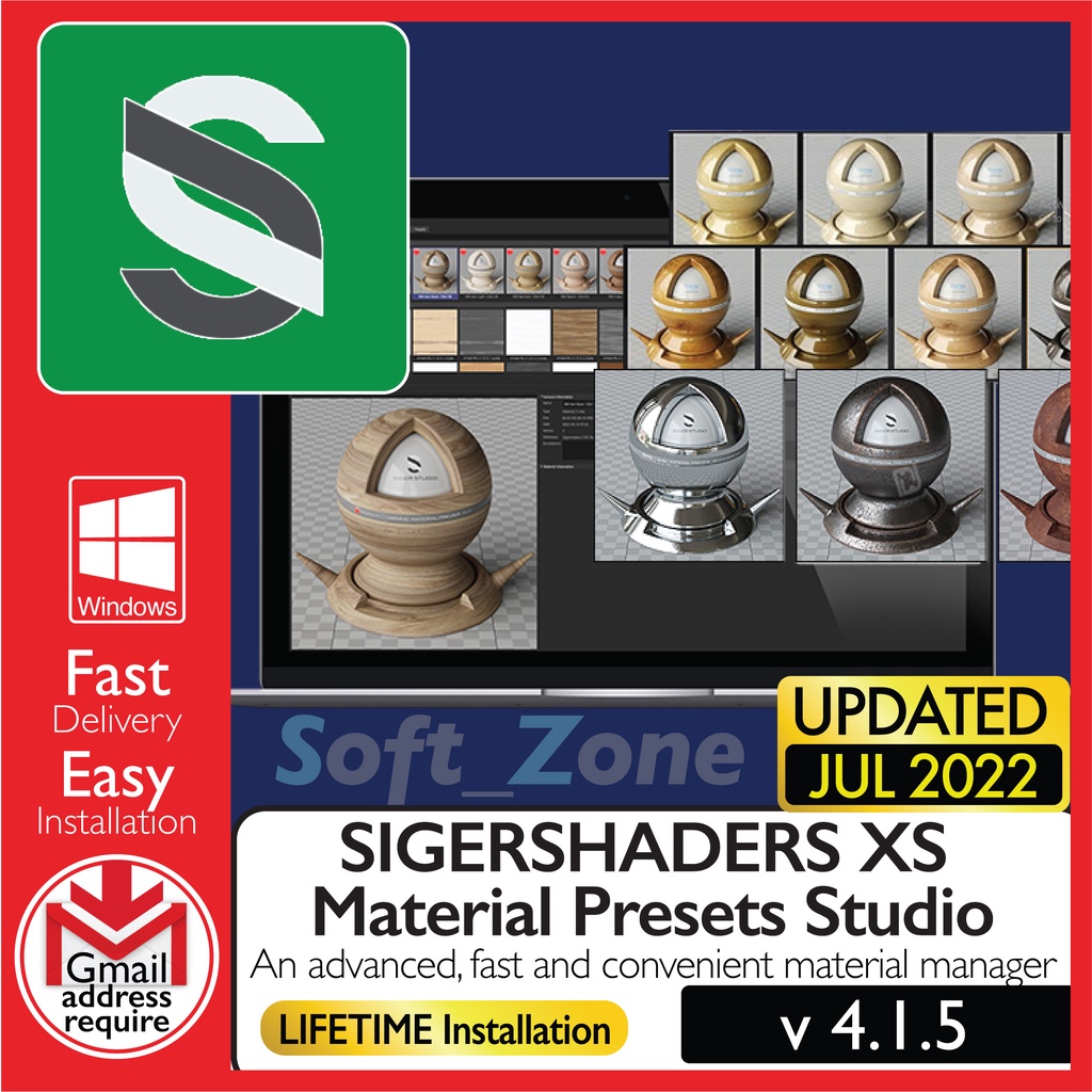 

SIGERSHADERS XS Mtrl Prsts Std v4.1.5 - Advncd, Fst & Cnvnnt Mtrl Mngr - Dgtl Dwnld