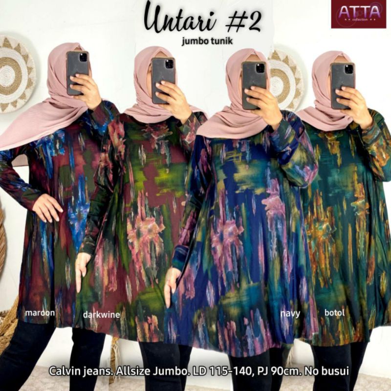 [BIG SALE] ATASAN WANITA BIG SIZE BAJU TUNIK JUMBO MATT CALVIN JEANS LD 115 ORI ATTA | UNTARI #2