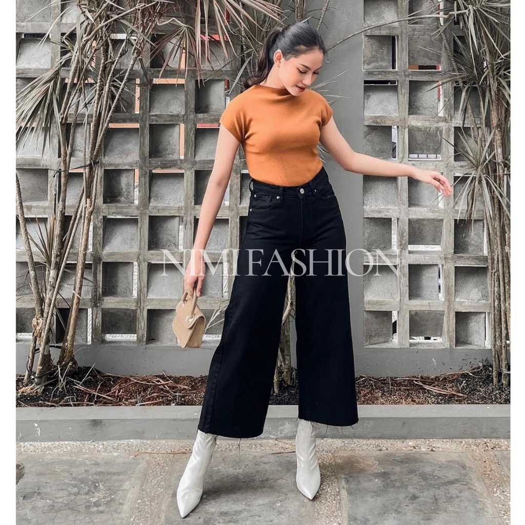 Kulot Jeans Wanita / Celana Jeans Wanita Boyfriend / Kulot Jeans High Waist