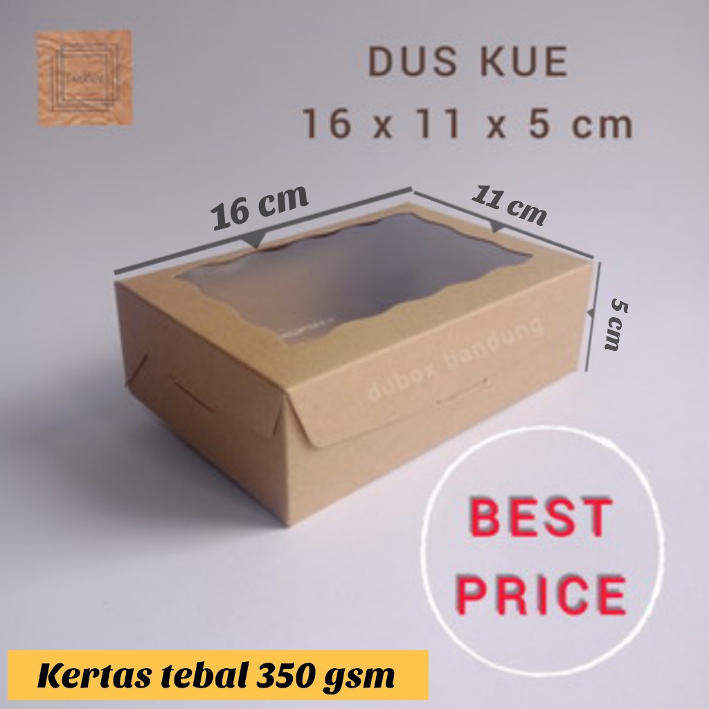 

1pak=10pcs DUS BOX 16x11x5 DUS DONAT DUS MAKANAN DUS SNACK BOX MURAH DUS KUE BOLU DUS KUE BROWNIES