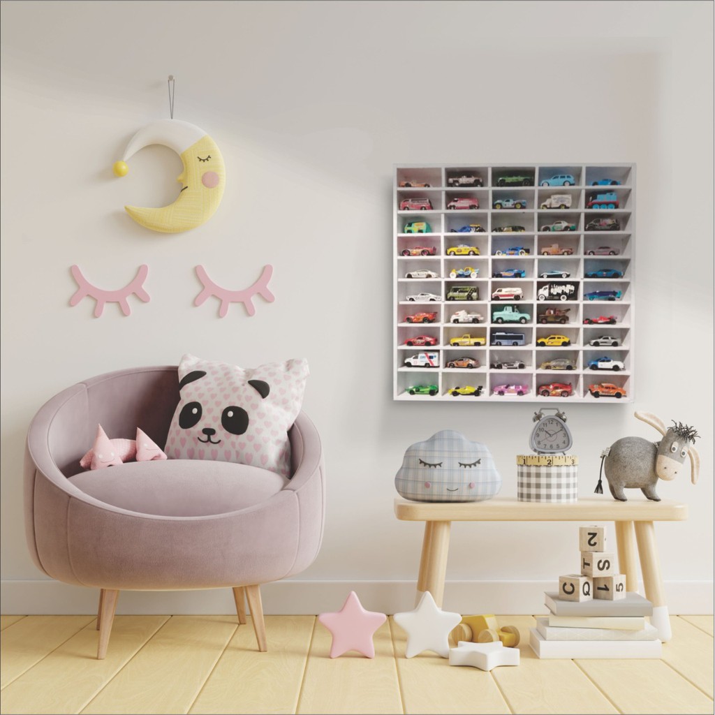 Toys4Us - Rak Diecast Hotwheel HotWhells Tempat Penyimpanan Mobil Mainan Imitasi Isi 50 Dekorasi Rua