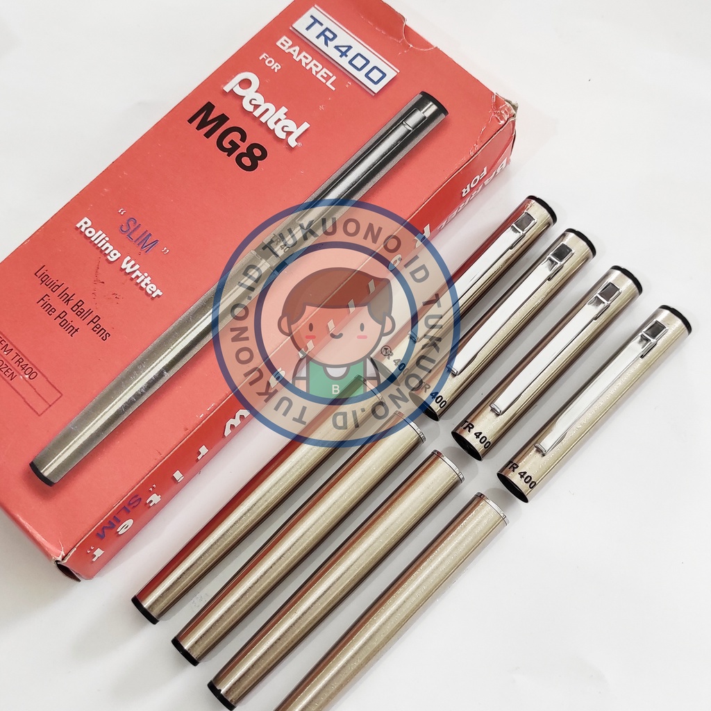 

PENTEL MG8 Selongsong Ball Pens Barrel TR400 Slim Rolling Writer | Original 100%