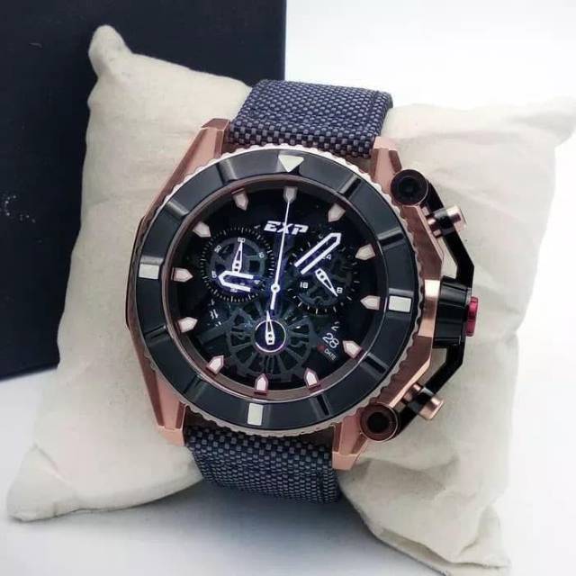 Jam Tangan Pria Expedition EXP E 3009 M Rosegold Black Original 49mm zksyvc