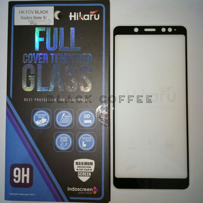 Tempered glass full xioami redmi note 5 pro screen guard Hikaru FCV