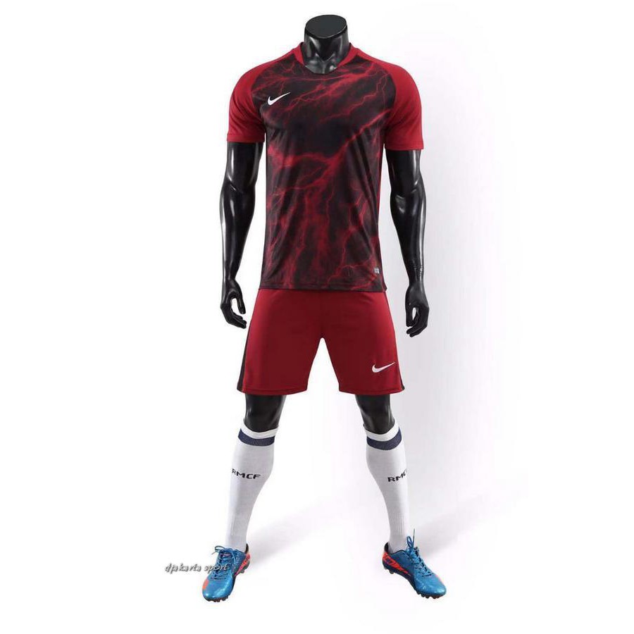 Setelan Futsal Baju Jersey Seragam Tim Grosir Import GO Terlaris Smoke Maroon