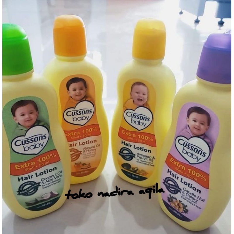 Cussons Baby Hair Lotion Natural Kemiri 100ml +100ml /original