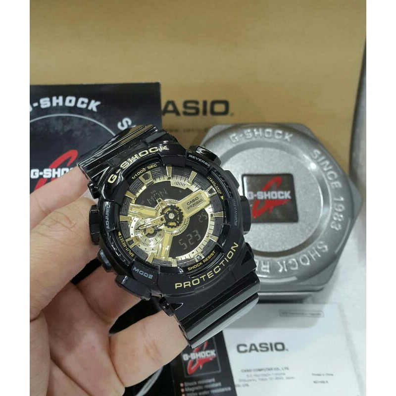 Jam pria G shock GA110 black series auto light